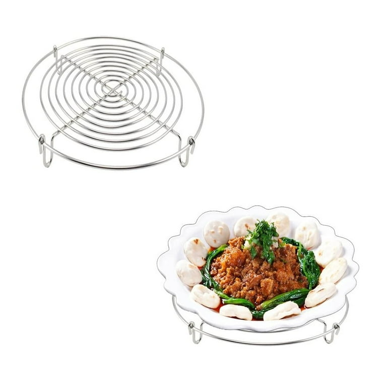 i Kito Wire Mini Cooling Rack Kitchen Small Steamer Rack for Pots Round Steel 5inch 2pack