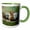 Green/White, variant on 3drose, Beautiful Tiger Posing for Pictures, 11oz Two-tone Yellow Mug