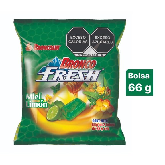 Caramelos Broncolin Bronco Fresh miel y limón 66 g