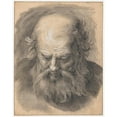 thumbnail image 3 of Abraham Bloemaert 12x14 Black Modern Framed Museum Art Print Titled - Study of the Head of a Bearded Man (1595-1605), 3 of 5