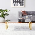 thumbnail image 7 of Cortesi Home Remini Coffee Table, Gold Metal and Black Glass, 7 of 7