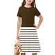 thumbnail image 3 of Odeerbi Niñas de Verano Vestido de Línea A Rayas Vestido de Columpio Vestido Elástico de Manga Corta Para Niños, 3 of 7