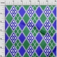 thumbnail image 3 of oneOone Cotton Silk Green Fabric Check Dress Material Fabric Print Fabric By The Yard 42 Inch Wide, 3 of 4