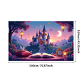 thumbnail image 1 of Fairytale Castle Backdrop Banner for Kids Party Wedding Photo Shoot Birthday Decoration Events Magical Background Props, 1 of 4