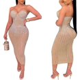 thumbnail image 3 of Vestidos de cumpleaños de manga larga para mujer, vestido Sexy con proceso de diamante caliente, vestido de noche para fiesta y Club, 3 of 5