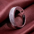 thumbnail image 3 of 925 Sterling Silver Ring with Round Sapphire Zircon Gemstone Fine Jewelry ring for Women Gift, 3 of 3
