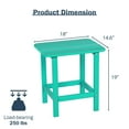 thumbnail image 3 of Aoodor Outdoor Adirondack Side Table HDPE End Table，Classic Modern Design，High-Quality，Easy to Assemble，Versatile End Table for Patio, Garden, Lawn, 3 of 8