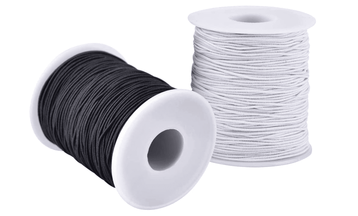 Elastic String for Bracelets, 2 Rolls 1 mm Sturdy Stretchy Elastic Cord ...