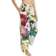 thumbnail image 2 of Balery Bird Butterfly Rose print Women's Pajama Pants,Ultra Lightweight Pjs,Lounge Pant-XX-Large, 2 of 9