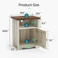 thumbnail image 2 of Linsy Home Nightstand for Bedroom with Charging Station, Farmhouse End Tables for Living Room with Drawer, Beige, 2 of 7