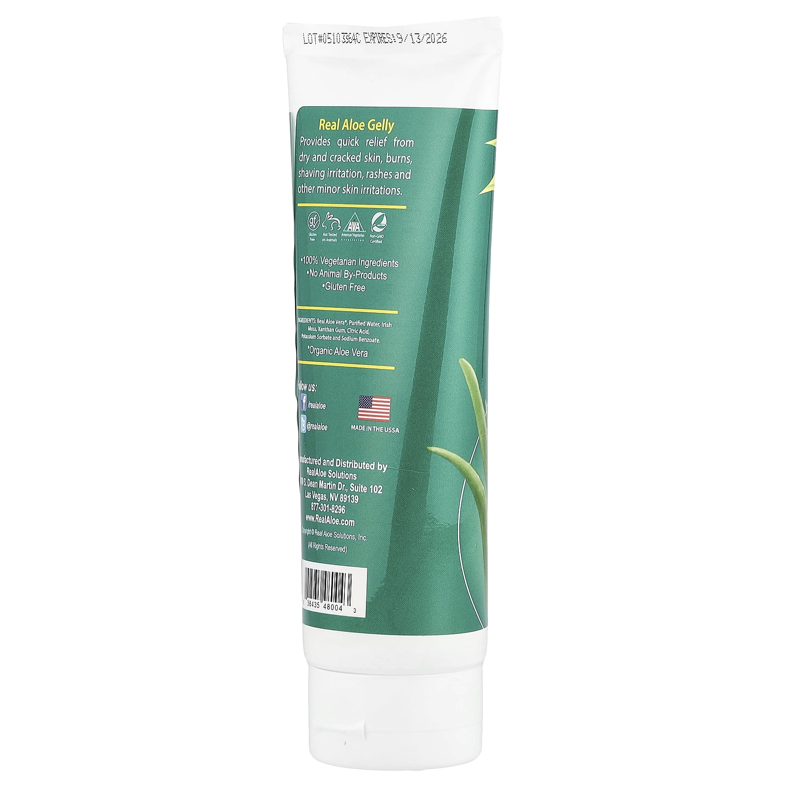 Real Aloe Aloe Vera Gelly - Tube - 6.8 oz Skin Care