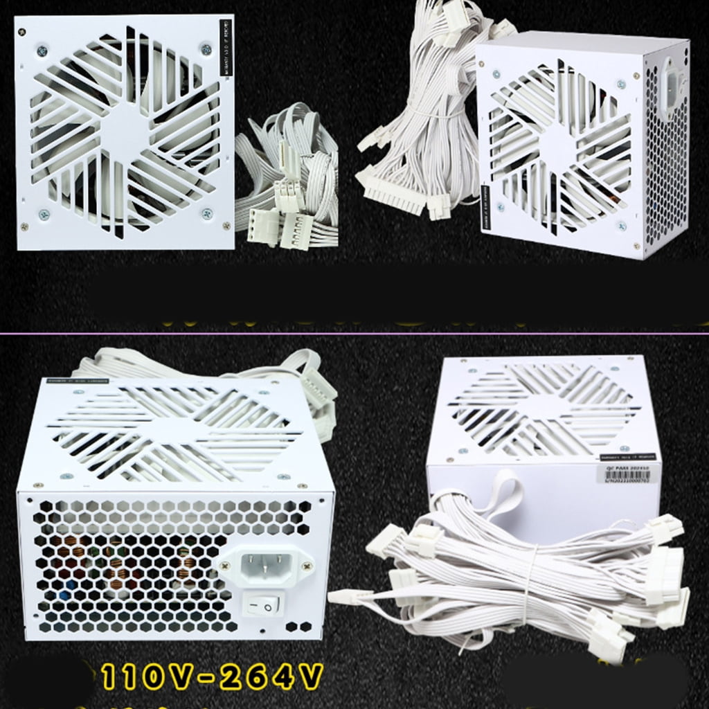 Sinyiin 110-264V 750W Computer Gaming Power Supply with Cooling Fan Video Game Computer Chassis Graphics Card Power Supply