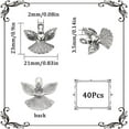 thumbnail image 2 of 40Pcs Guardian Angel Charm Bulk Silver Angel Charms Fairy Wing Wings Pendants Antique Tibetan Alloy Christmas Charms, 2 of 6