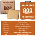 thumbnail image 2 of 800 Sheets Value Pack 10x10 Non-Stick Unbleached Parchment Paper, Food Grade 428°F for Large Baking, Pizza, Commercial Pans & Air Fryer XL (10×10-800 Sheets), 2 of 15