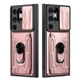 thumbnail image 5 of Innens Case with 2Pcs Screen Protector for Samsung Galaxy S24 Ultra/S24 Plus/S24 Card Slot Wallet Finger Ring Holder Cover, Pink, 5 of 18