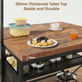 thumbnail image 5 of M optimized Large Kitchen Island with/without Power Outlet, Bakers Rack with Storage 5 Hook, Island Table for Kitchen, 3 Tier Microwave Stand Oven Shelf, 5 of 9