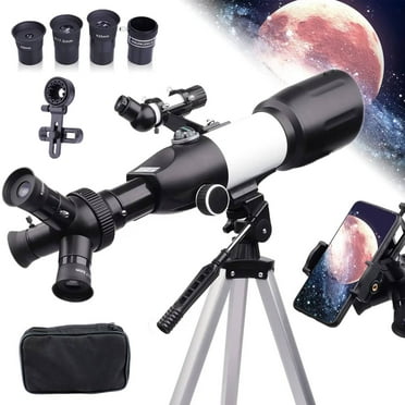 USCAMEL Telescope for Adults with 3 Rotatable Eyepieces, 70mm Aperture 400mm Telescope, 16x-133x Beginners Astronomy Refractor Telescope for Moon Viewing w/Barlow Lens