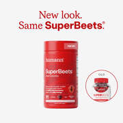 Humann SuperBeets Strawberry Heart Gummies - Beetroot & Grape Seed Extract, 60 Count