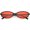 Black / Red, variant on Retro Rectangle Sunglasses Slim Arms Color Tinted Lens 54mm (Black / Yellow)