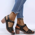 thumbnail image 4 of Moda mujer diapositiva ahueca hacia fuera cómodas sandalias de tacón alto playa zapatos casuales Wmkox8yii  hfjk65, 4 of 7