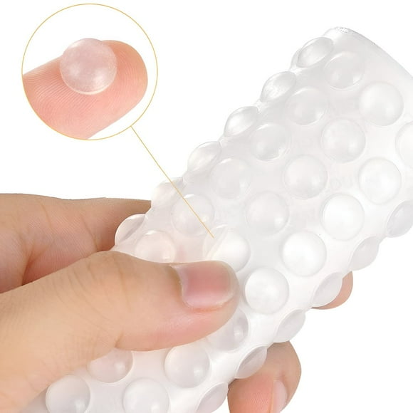 AAOMASSR 200PCS Cabinet Bumpers Clear Rubber Bumpers Self Adhesive Soft Cabinet Door Bumper Pads Sound Dampening Cabinet Door Bumpers Kitchen Cabinet Pads for Drawers Picture Frames
