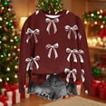 thumbnail image 6 of Uootdi Gift Plus Size Christmas Womens Long Sleeve Sweatshirt Funny Xmas Tree Santa Reindeer Snowman 3D Print Graphic Sweatshirts Crewneck Xmas Holiday Tops, 6 of 8