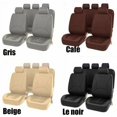 thumbnail image 2 of Universal artificial leather car seat cover in PU leather, set of 4 black QPUION, 2 of 5