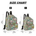 thumbnail image 2 of FORMRS Mini Backpack Purse for Women Quilted Travel Daypack Casual Shoulder Bag, Green Cartoon Trucks Pattern, 2 of 7