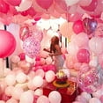 thumbnail image 3 of Pink Confetti White Balloons, 50pcs 12 inch Latex Balloons for Birthday Party Decorations, 3 of 12