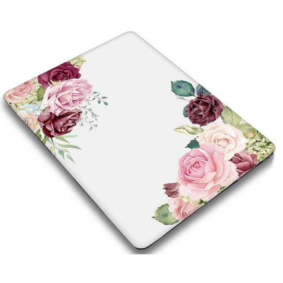 KSK KAISHEK Hard Case Cover Compatible MacBook Pro 14 inchs( XDR Display & Touch ID, 2023 - 2021) + Black Keyboard Cover Model A2779 M2/A2442 M1, Type C Flowers 84