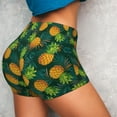thumbnail image 4 of Lsque Pineapples with Palm Leaves Pattern High Waisted Biker Shorts for Women-Tummy Control Fitness Athletic Workout Running Yoga Gym Shorts,Moisture-Wicking-Medium, 4 of 9