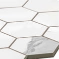 thumbnail image 4 of The Tile Life Stately Hex Calacatta Porcelain Hexagon Mosaic Tile - 11 x 14 in. - Polished - 6-Piece - Floor, Wall & Backsplash, 4 of 13