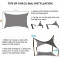 thumbnail image 4 of Patio Decking 2x2M Sun Shade Sail UV Protection Waterproof Fabric Weather Resistant For Decks Pools, Creamy-White, 4 of 5