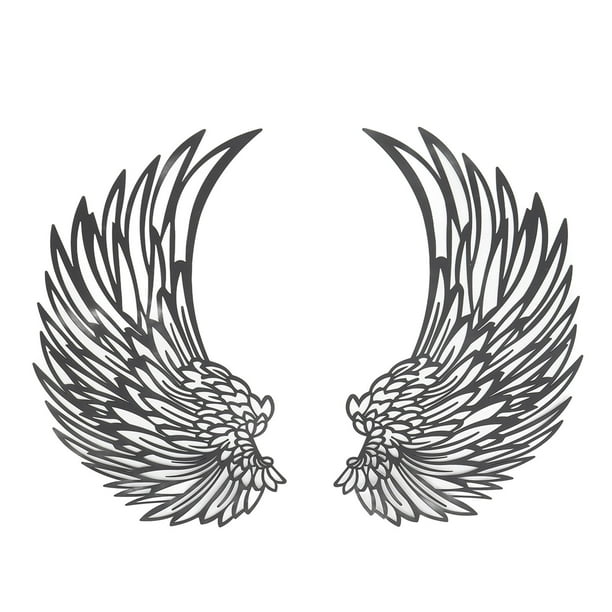Arte de pared de alas de ángel grandes, arte de pared de metal con alas de ángel, arte de pared de metal con alas de ángel, decoración de pared de metal con alas de ángel, uso conveniente