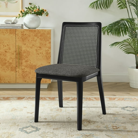 Monarch Dining Side Chair in Black Black Gray
