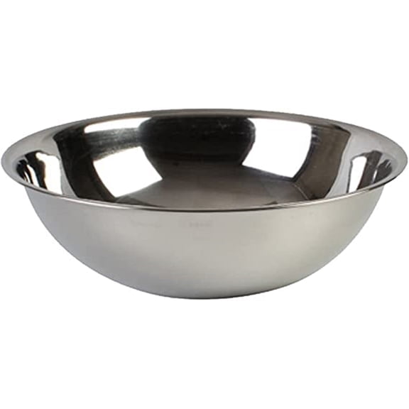 Truecraftware – 1 Heavy Duty Flat Base Mixing Bowl, Stainless Steel – 1-1/2 Quarts, 22 Gauge