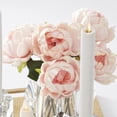 thumbnail image 3 of K&K Interiors 12" Real Touch Light Peach Peony Blooming Spring Flowers for Mother's Day - 6 Stem Bundles, 3 of 6
