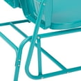thumbnail image 4 of Mainstays Retro Teal Outdoor Steel Glider Loveseat, 4 of 6