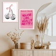 thumbnail image 6 of Pink Preppy Wall Art Framed Set of 3 Trendy Coquette Disco Cherry Posters Retro Guest Check Canvas Prints Poker Painting Positive Quote Pictures Room Decor Aesthetic for Girls Bedroom Dorm 12x16in, 6 of 6