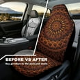 thumbnail image 5 of Yuyamidu Boho Flower Blossom Car Seat Covers Front Seats Only Orange Car Front Seat Protective Cover Waterproof Seat Covers for Cars Trucks SUVs Auto Interior Accessories, 5 of 6