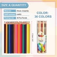 thumbnail image 2 of Uxcell 36 Colors Coloring Pencils Set, Erasable Colored Pencils Coloring Drawing Pencil for Sketching Blending DIY Crafts, 2 of 5