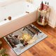 thumbnail image 5 of Seyotauo Christmas Decor 3D Stereoscopic Embroidery Carpet - 24 x16 inch Polyester Xmas Decor Indoor Outdoor, Absorbent Nonslip Dirt Proof Washable Foot Mat for Entryway Kitchen Bathroom Porch Patio, 5 of 6