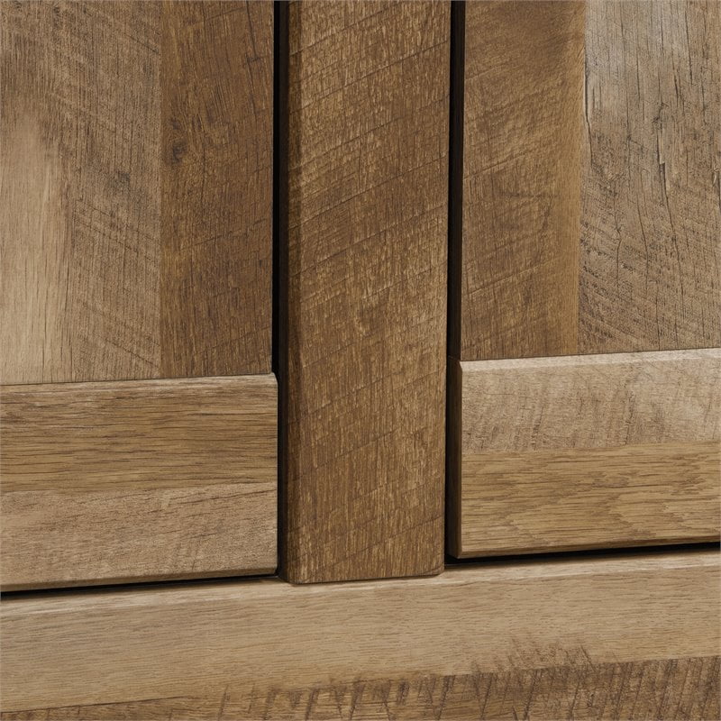 Sauder Dakota Pass Contemporary Wide Wood Storage Cabinet In Craftsmen Oak Walmart Com Walmart Com