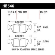 Hawk HPS Street Brake Pads Fits select: 2001-2005 BMW 325, 2000 BMW Z3 2.8