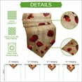 thumbnail image 5 of Red Poppy Flowers Table Runner Linen Burlap Table Runner 72 Inches Long Vintage Country Floral Plant Dresser Scarves for Kitchen Island Coffee Dining Room Party Wedding Banquet Holiday Decor 14"x72", 5 of 8