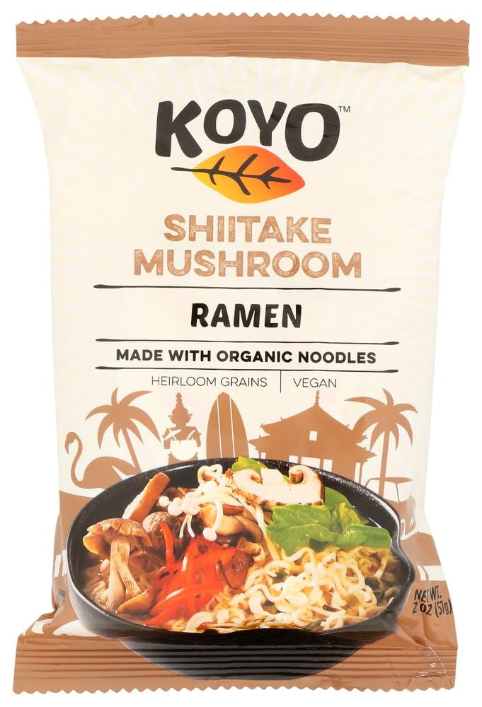 Koyo Foods Mushroom Dry Ramen Noodles, 2 Ounce -- 12 per case.