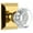 Gold, variant on Grandeur Fsqchm_Prv_234_Cs Chambord Crystal Solid Brass Privacy Door Knob Set - Brass