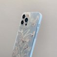 thumbnail image 4 of Butterfly Apple 13 Laser Shell Texture Hard Case iPhone 15 Bracelet 14 Premium 16 Phone Case, 4 of 5