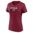 thumbnail image 2 of Women's Burgundy/Gray Colorado Avalanche Script T-Shirt & Shorts Set, 2 of 5