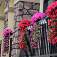 thumbnail image 3 of Fmxomd Artificial Faux Hanging Flowers Plants Outside Fake Violets Colorful Realistic Vines Porch Patio Yard Indoor House Wedding Party Favors(1Pack, 27.7in), 3 of 6